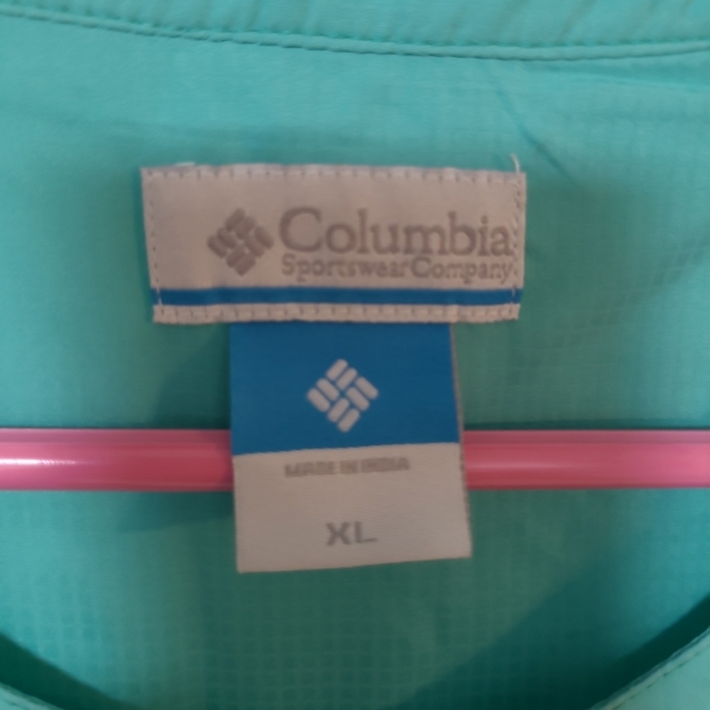 New Columbia Omni Tamiami Sleeveless Button-Front Maxi Dress in Teal - Picture 3 of 5